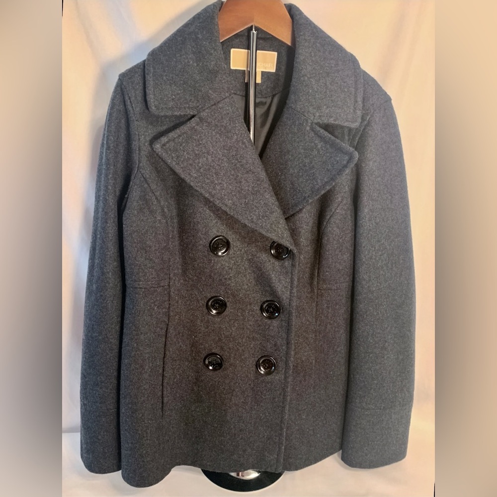 Michael Kors - Wool Blend Dark Grey Peacoat - Perfect Condition - Small - Picture 4 of 9